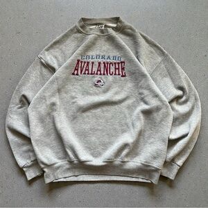 vintage 90s lee sport colorado avalanche NHL crewneck sweatshirt